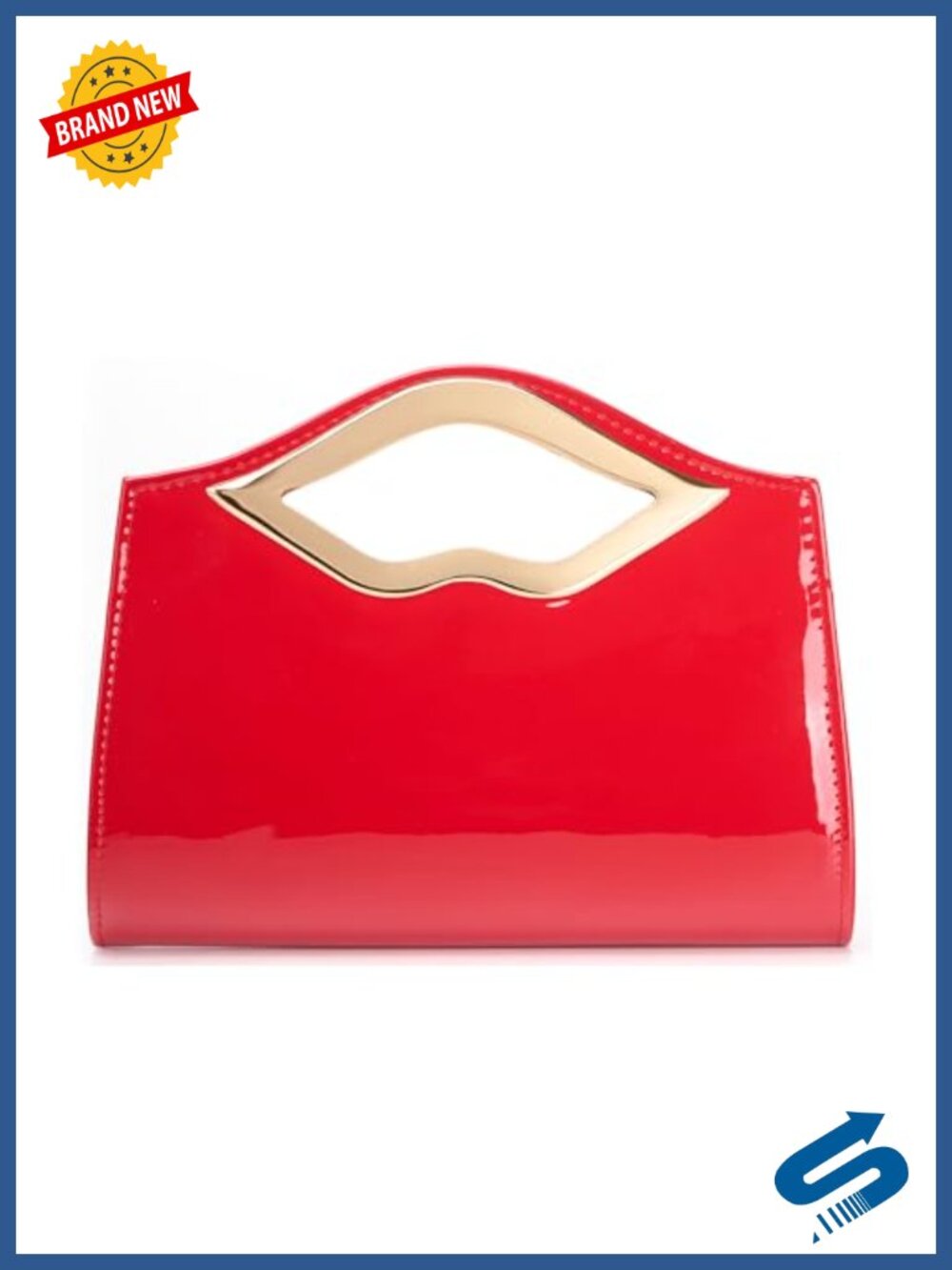 MUDUO Women's Evening Clutch Purse Lip-Shaped Handle Chain Handbag